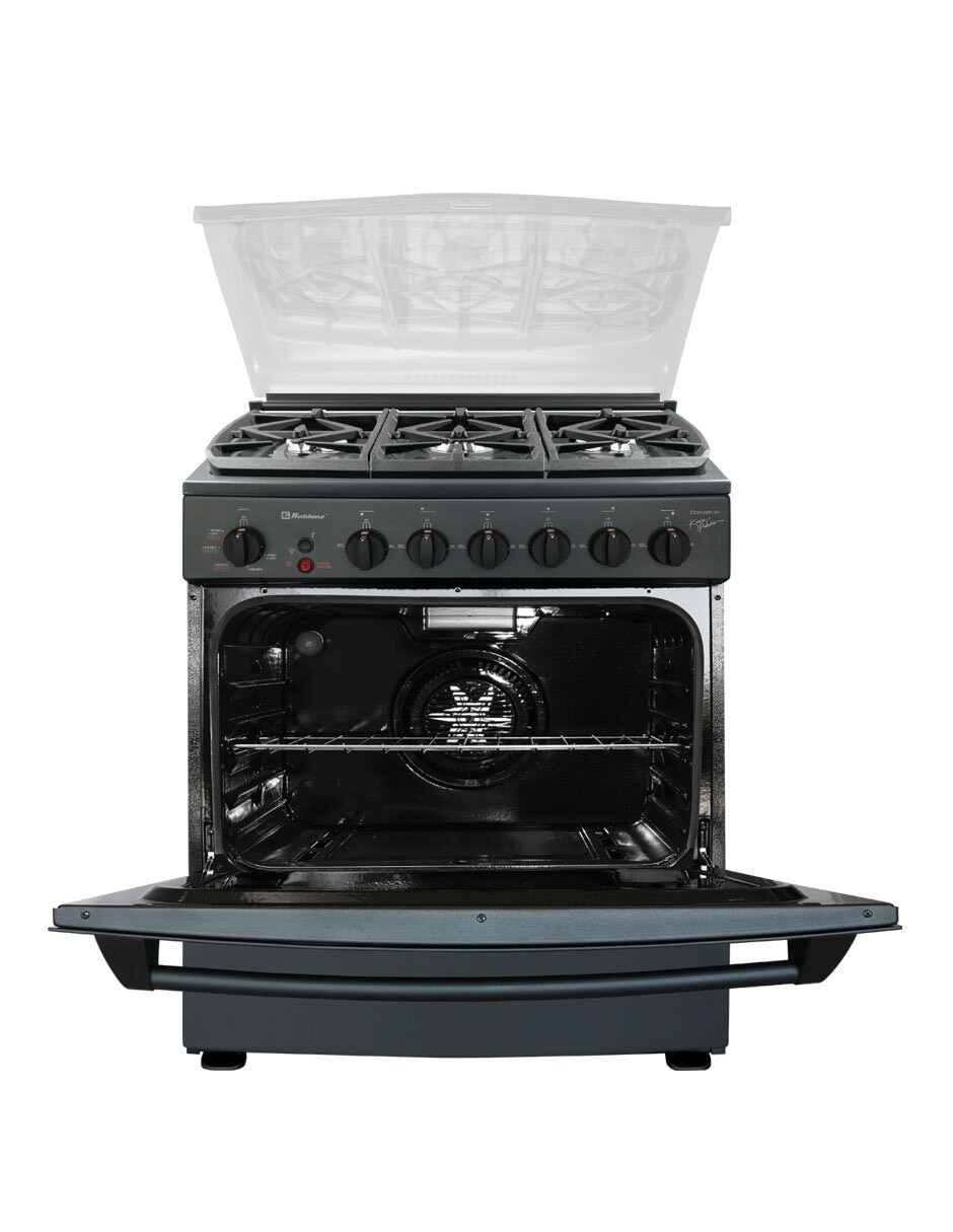 Estufa de piso a gas natural/lp Koblenz 76 cm KZ.EST.GINEBRA.FRYER. de 6 quemadores