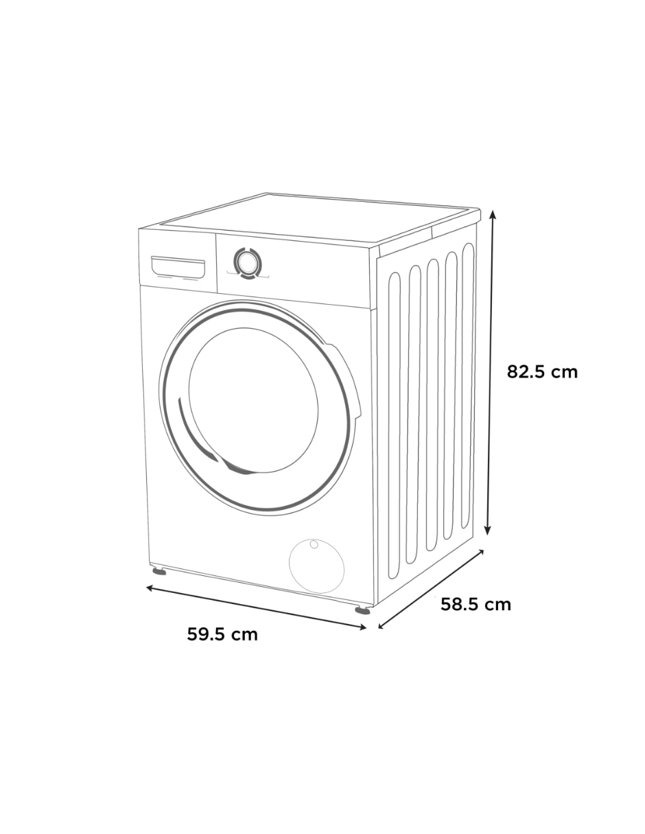 Lavasecadora Midea eléctrica 15 kg 8 kg MF200D150WB/W