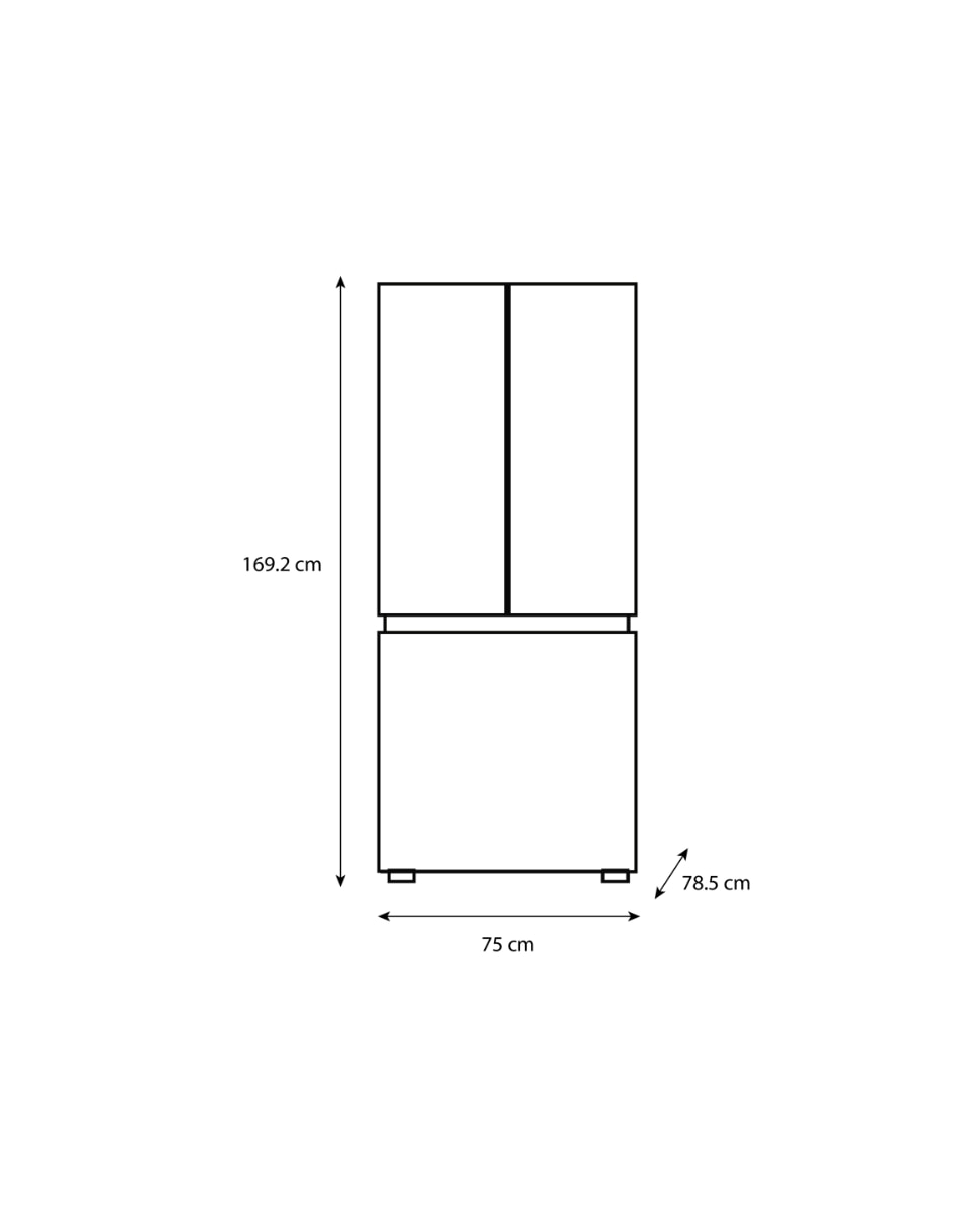 Refrigerador french door Midea 19 pies cúbicos inverter y no frost MDRF700FGM46
