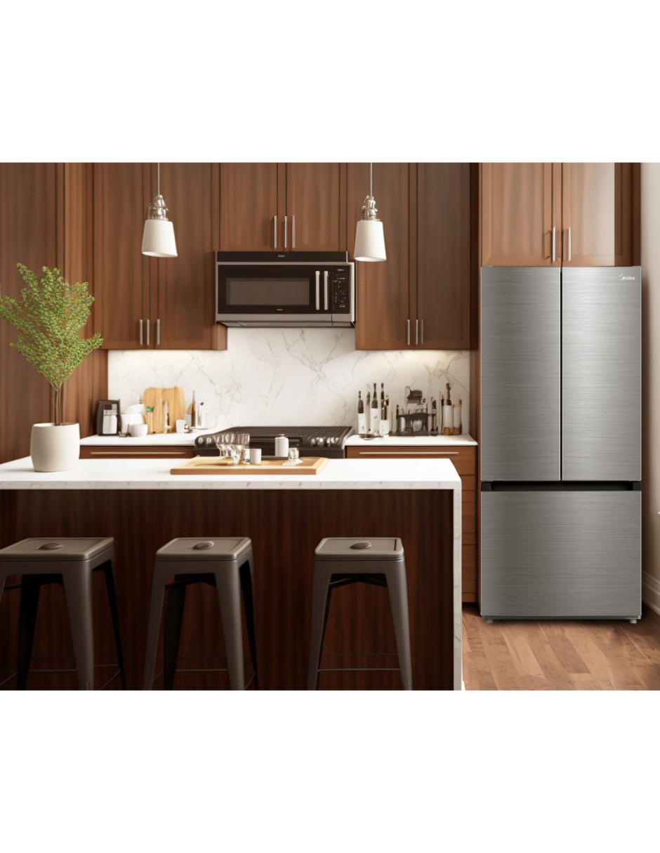Refrigerador french door Midea 19 pies cúbicos inverter y no frost MDRF700FGM46