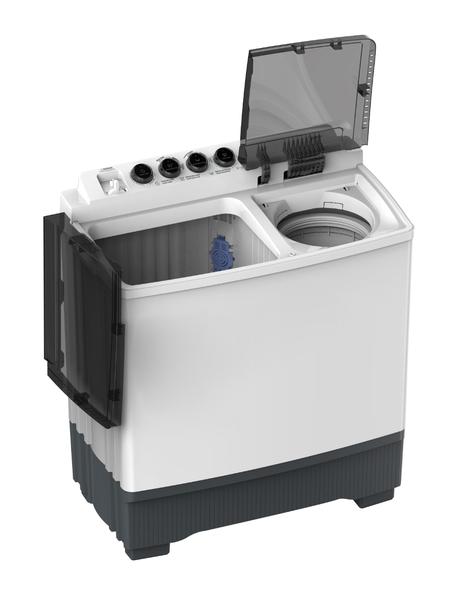 Lavadora doble tina Midea 19 kg semiautomática carga superior mt100w190/w-mx