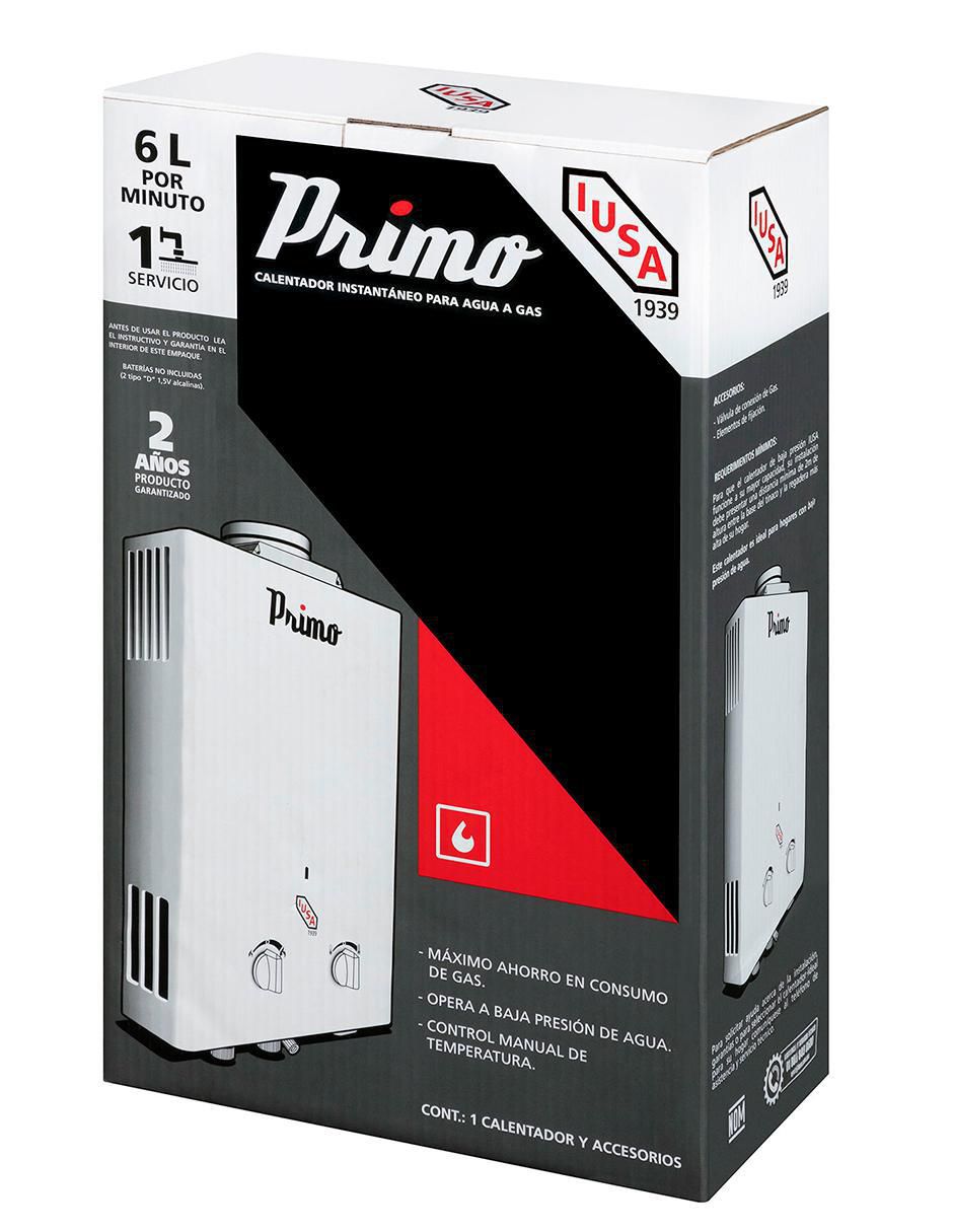 Calentador instantáneo Primo 06 Nat 6 L gas natural