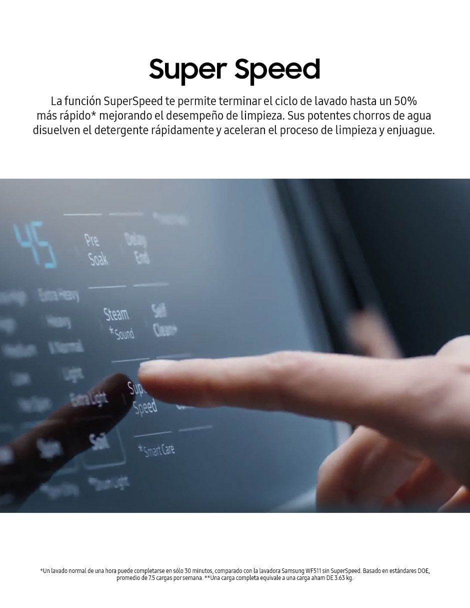 Lavadora Samsung 22 kg automática carga superior WA22C3544GVAX