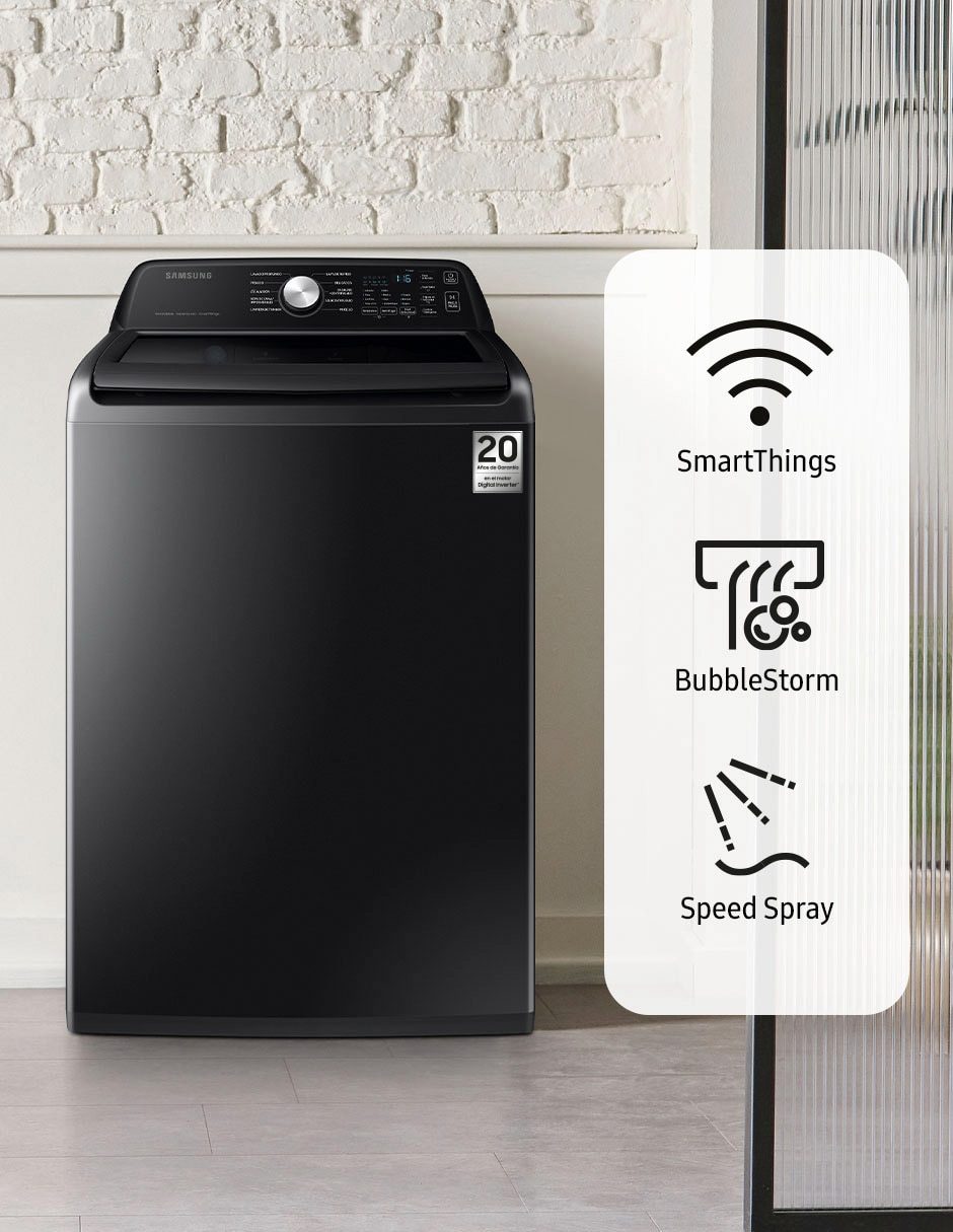 Lavadora Samsung 22 kg automática carga superior WA22C3544GVAX