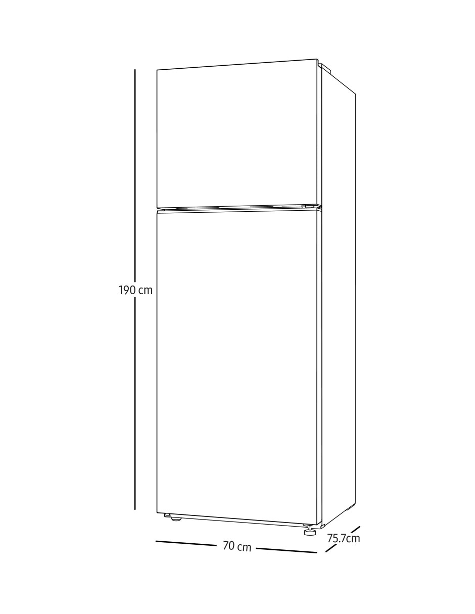 Refrigerador top mount Samsung 19 pies cúbicos inverter y no frost RT53DG6128S9EM