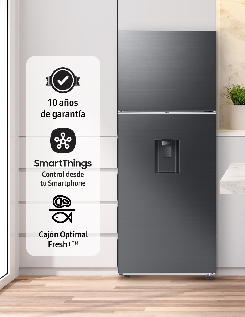 Refrigerador Top mount Samsung 15 pies cúbicos tecnología inverter RT42DG6734B1EM