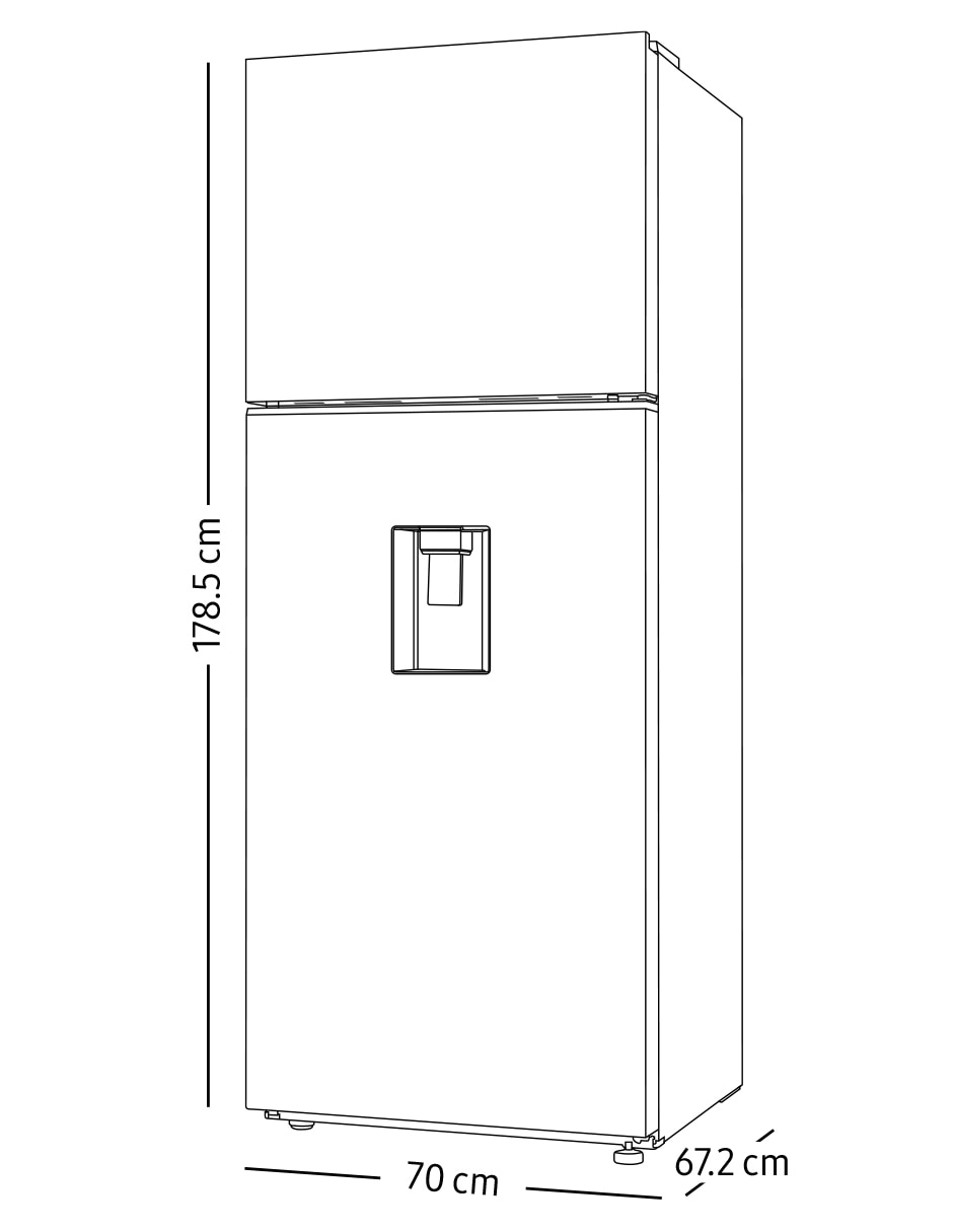 Refrigerador Top mount Samsung 15 pies cúbicos tecnología inverter RT42DG6734B1EM