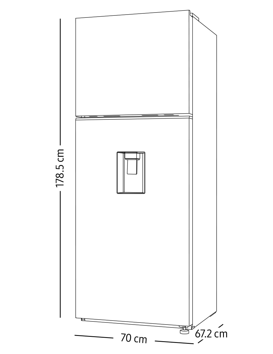 Refrigerador Top mount Samsung 15 pies cúbicos tecnología inverter y automática RT42DG6774S9EM