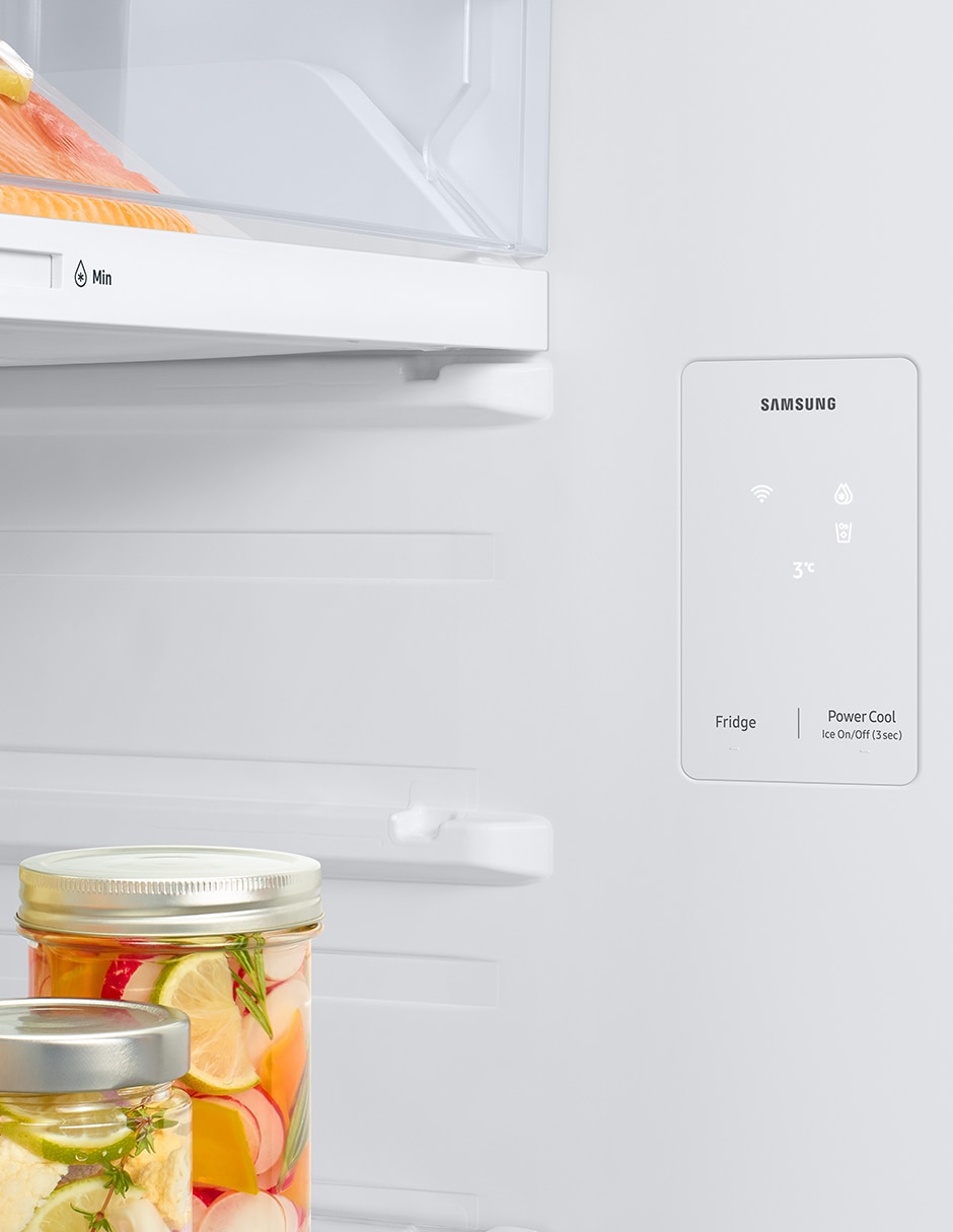 Refrigerador Top mount Samsung 15 pies cúbicos tecnología inverter y automática RT42DG6774S9EM