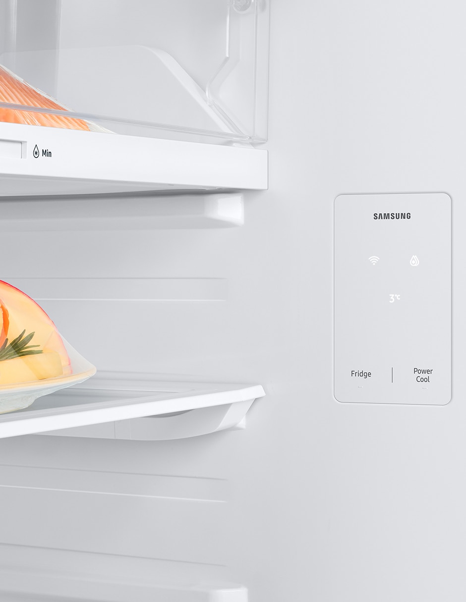Refrigerador Top mount Samsung 19 pies cúbicos tecnología inverter y fábrica de hielos RT53DG6758S9EM