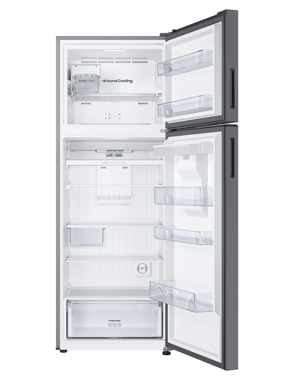 Refrigerador Top mount Samsung 19 pies cúbicos tecnología inverter y fábrica de hielos RT53DG6758S9EM
