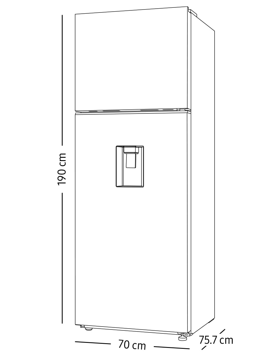 Refrigerador top mount Samsung 19 pies cúbicos inverter y fabrica de hielos RT53DG6798B1EM