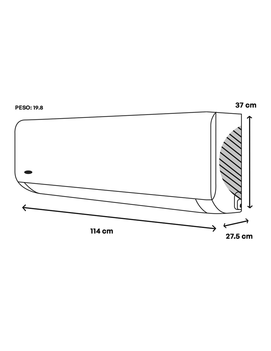 Aire acondicionado mini split inverter Carrier Frío y calor 36000 BTU 53AEQ363A 220 V