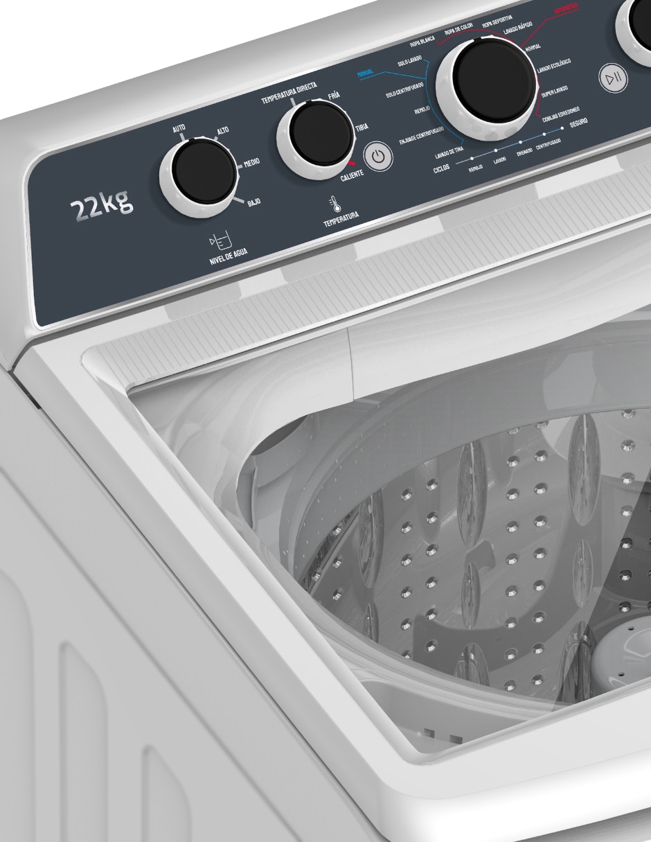 Lavadora Mirage 22 kg automática carga superior LMA022G