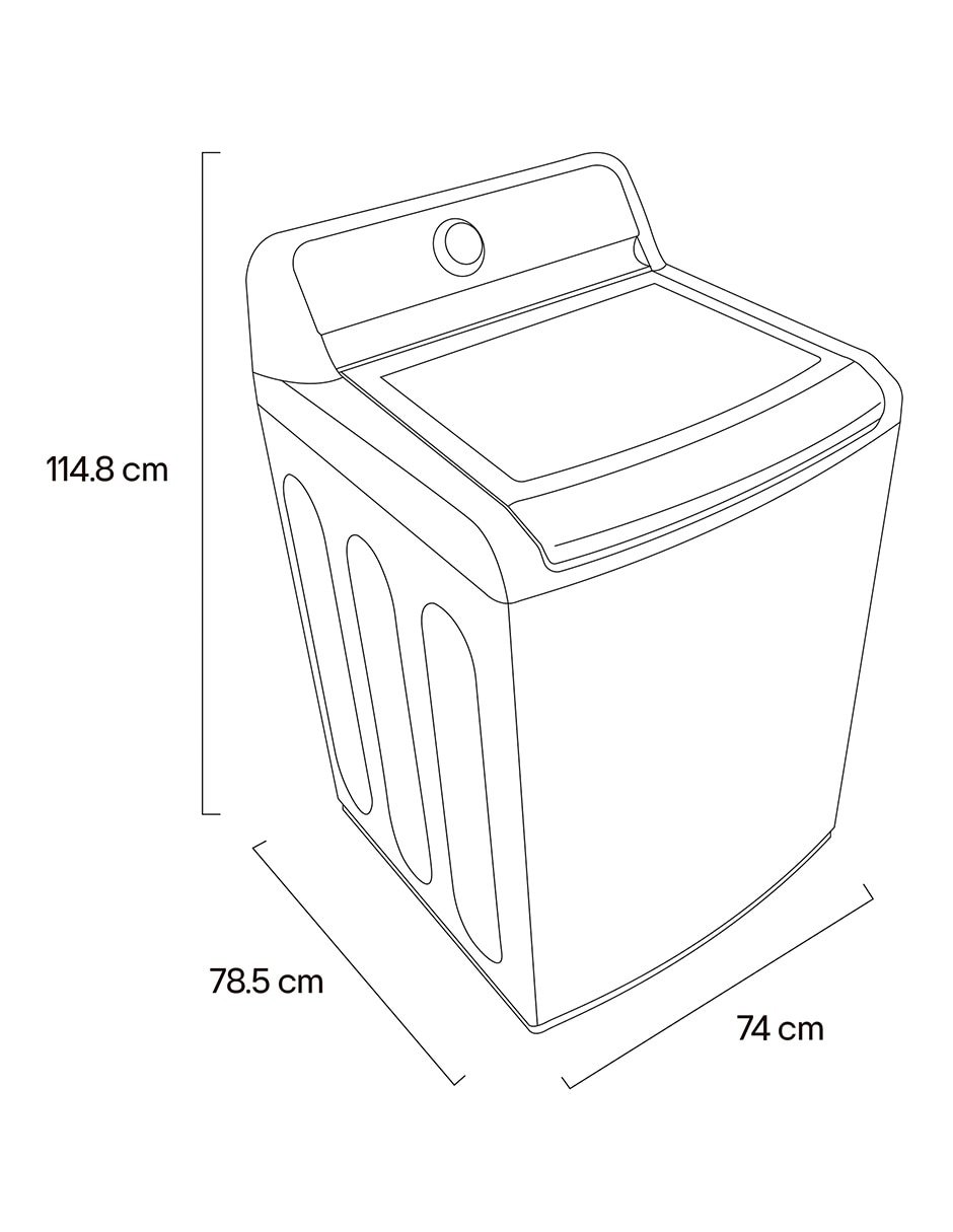 Lavadora 25 kg automática carga superior wt25mt6hk.abmelat 10