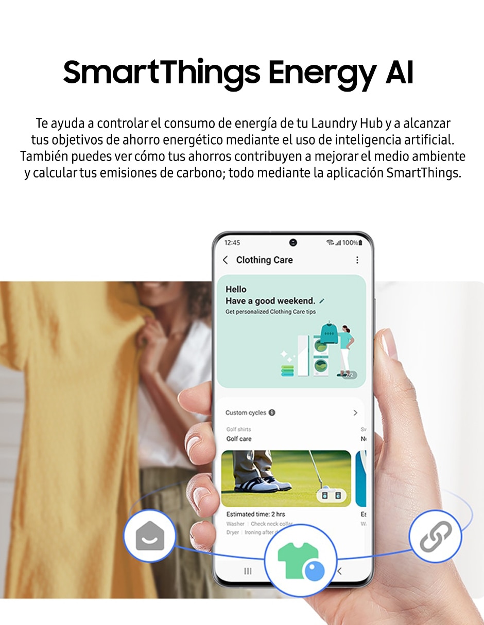 Centro de lavado Samsung gas/eléctrico 22 kg F-WH22GVDVR05R
