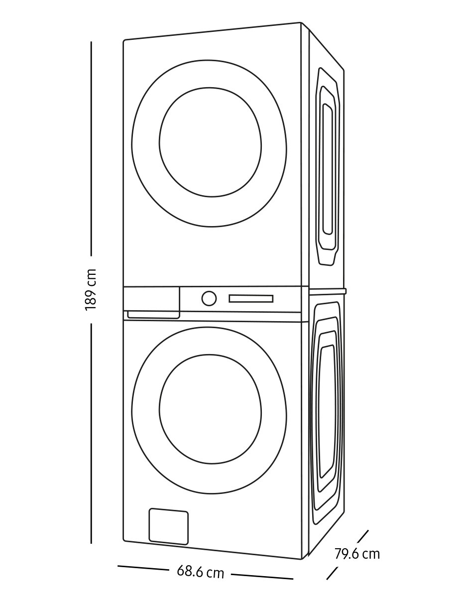Centro de lavado Samsung gas/eléctrico 22 kg F-WH22GVDVR05R