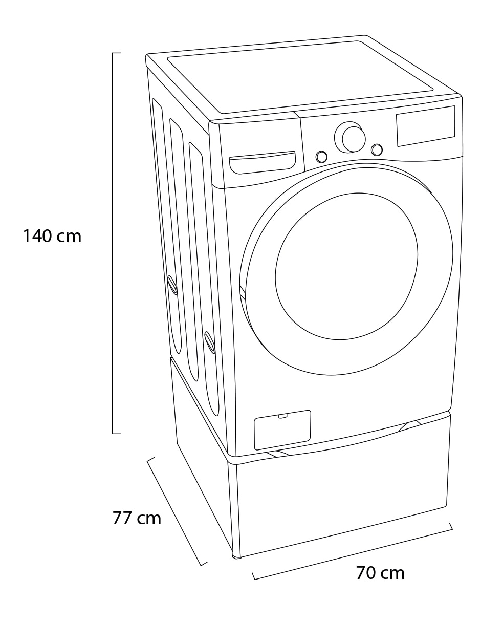 Lavasecadora LG gas/eléctrica 22 kg 13 kg WD22BV2S6GR.WD300CB