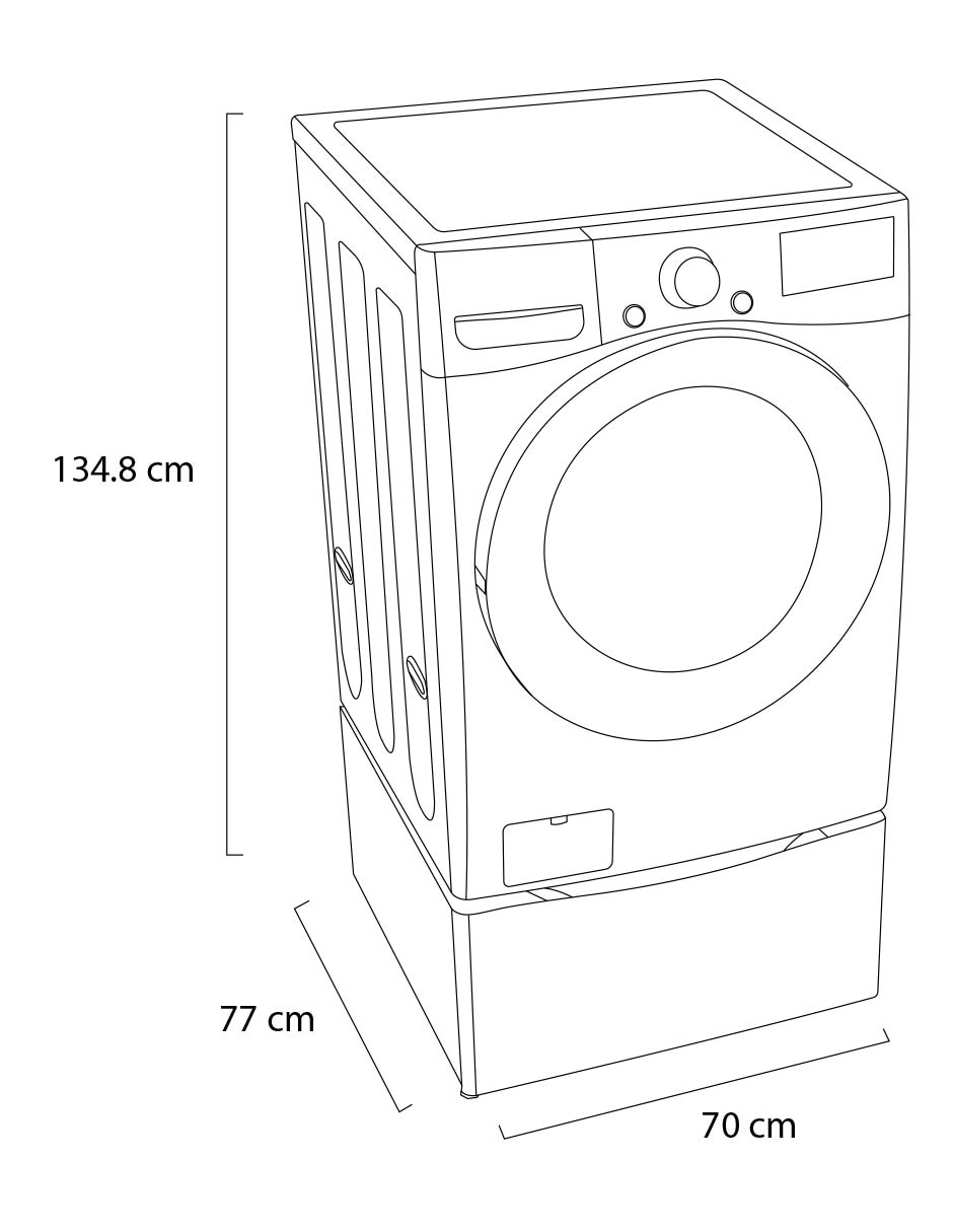 Lavasecadora lg gas/eléctrico 22 kg 13 kg wd22wv2s6r.wd300cw