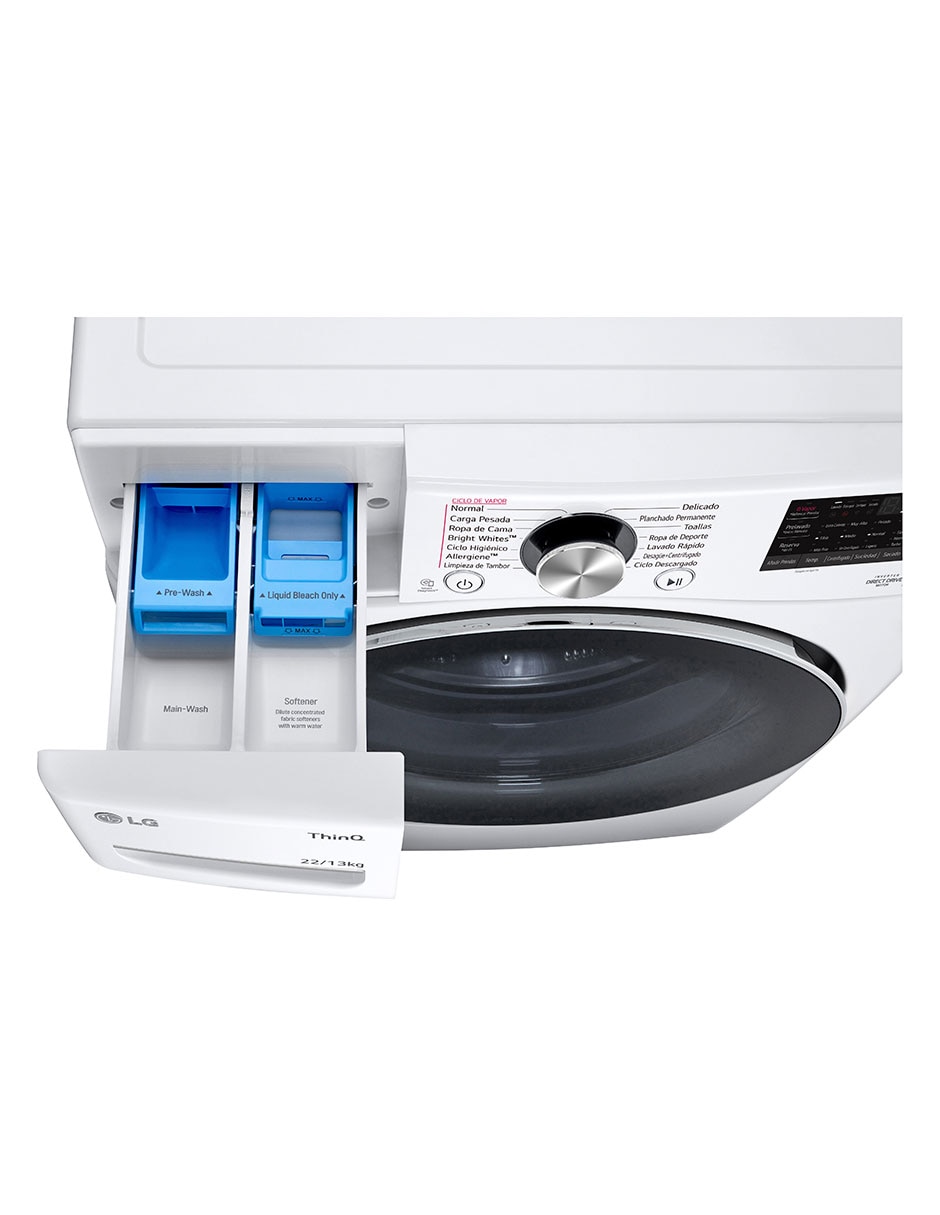 Lavasecadora LG gas/eléctrica 22 kg 13 kg WD22WV2S6R.WD300CW