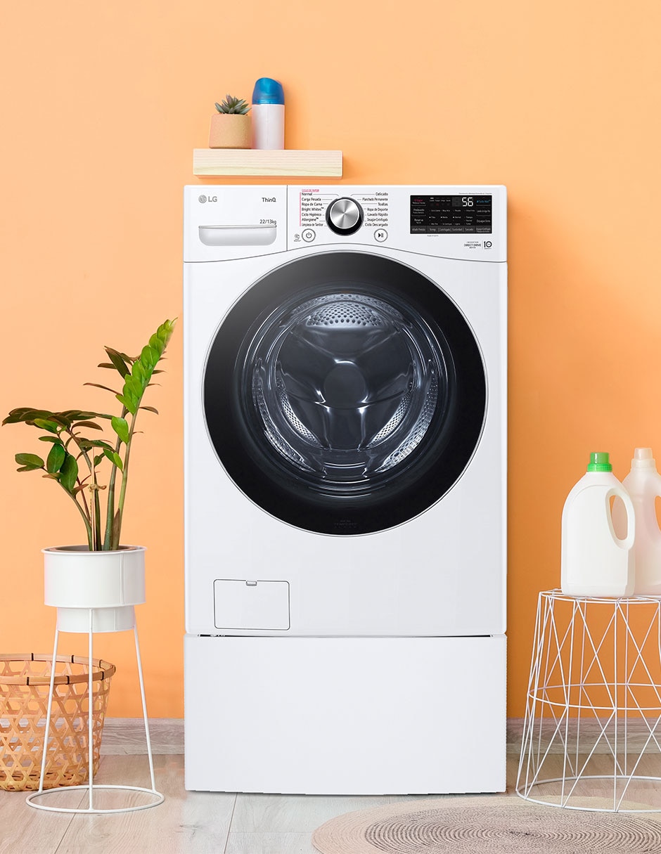 Lavasecadora LG gas/eléctrica 22 kg 13 kg WD22WV2S6R.WD300CW
