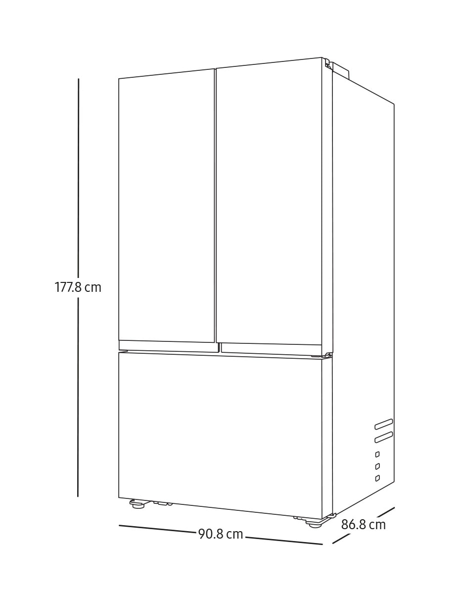 Refrigerador French door Samsung 32 pies cúbicos inverter y fábrica de hielo RF32CB532012EM