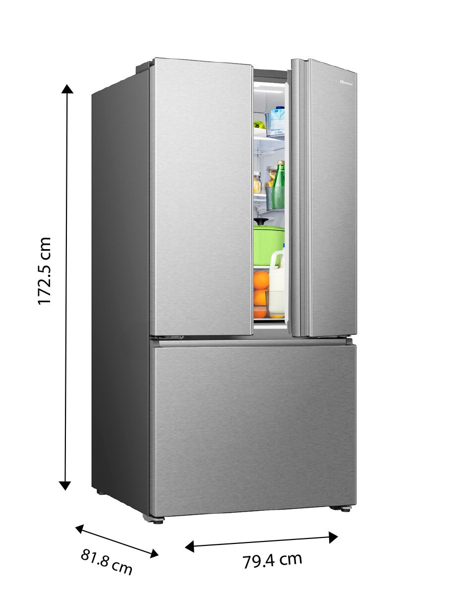Refrigerador french door Hisense 22 pies cúbicos inverter y no frost RF22N6FCX