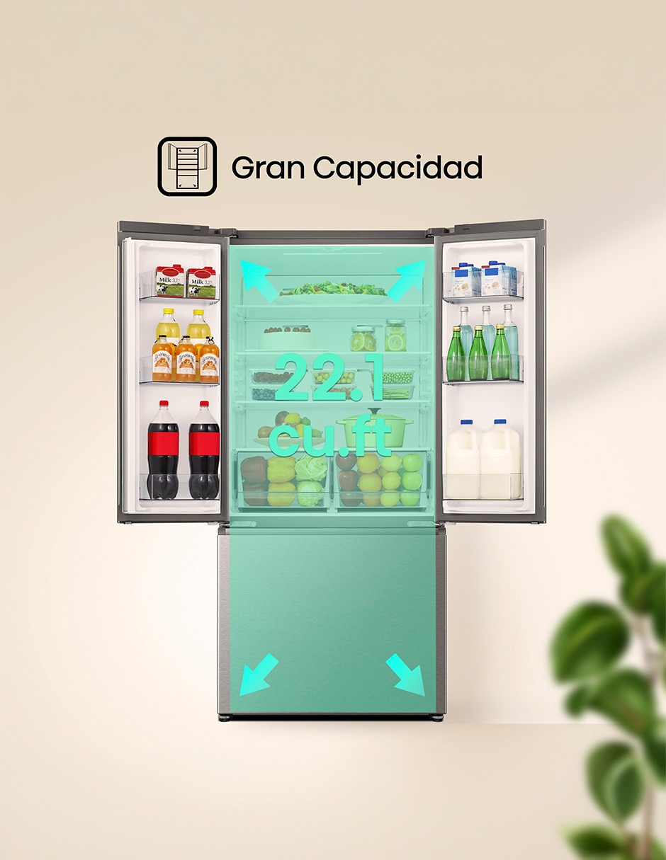 Refrigerador french door 22 pies cúbicos inverter No frost rf22N6fcx 4