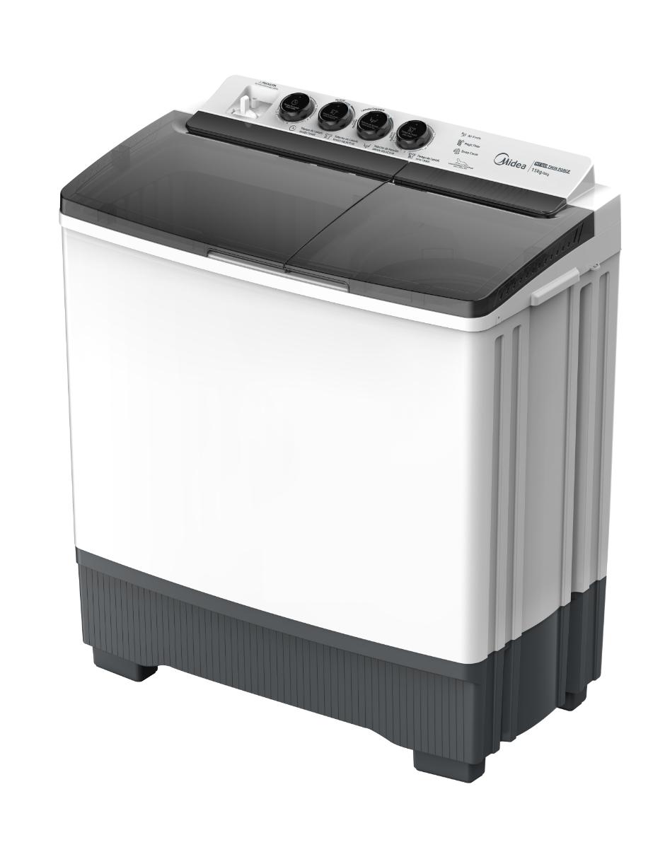 Lavadora doble tina 15 kg semiautomática carga superior mt100w150/w-mx 8