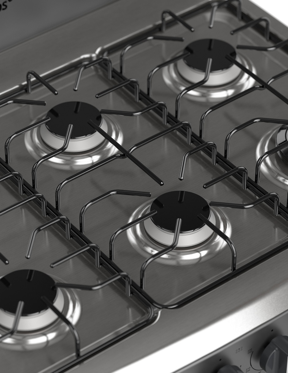 Estufa de piso a gas LP Onix 76.2 cm AFR7130G de 6 quemadores 7