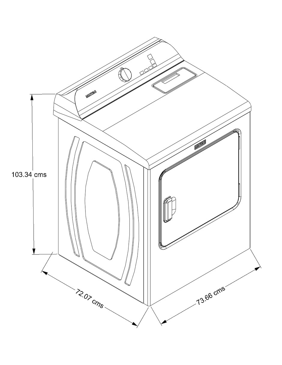 Secadora de gas natural/LP Maytag de 25 kg con 12 ciclos 7MMGD6500RW