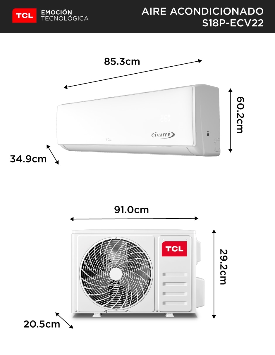Aire acondicionado mini split inverter Elite Inverter frío 18000 BTU S18P-ECV22 220 V 5