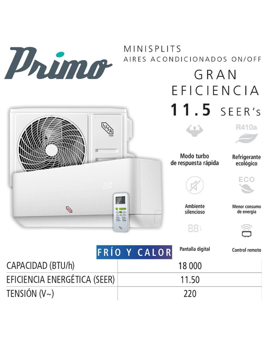 Aire acondicionado mini split Primo Frío y calor 18000 BTU 269197 220 V