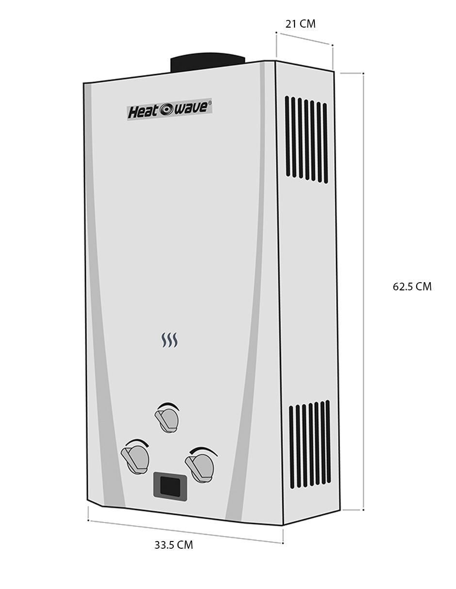 Calentador instantáneo HWGI13NY 13 l gas natural 4