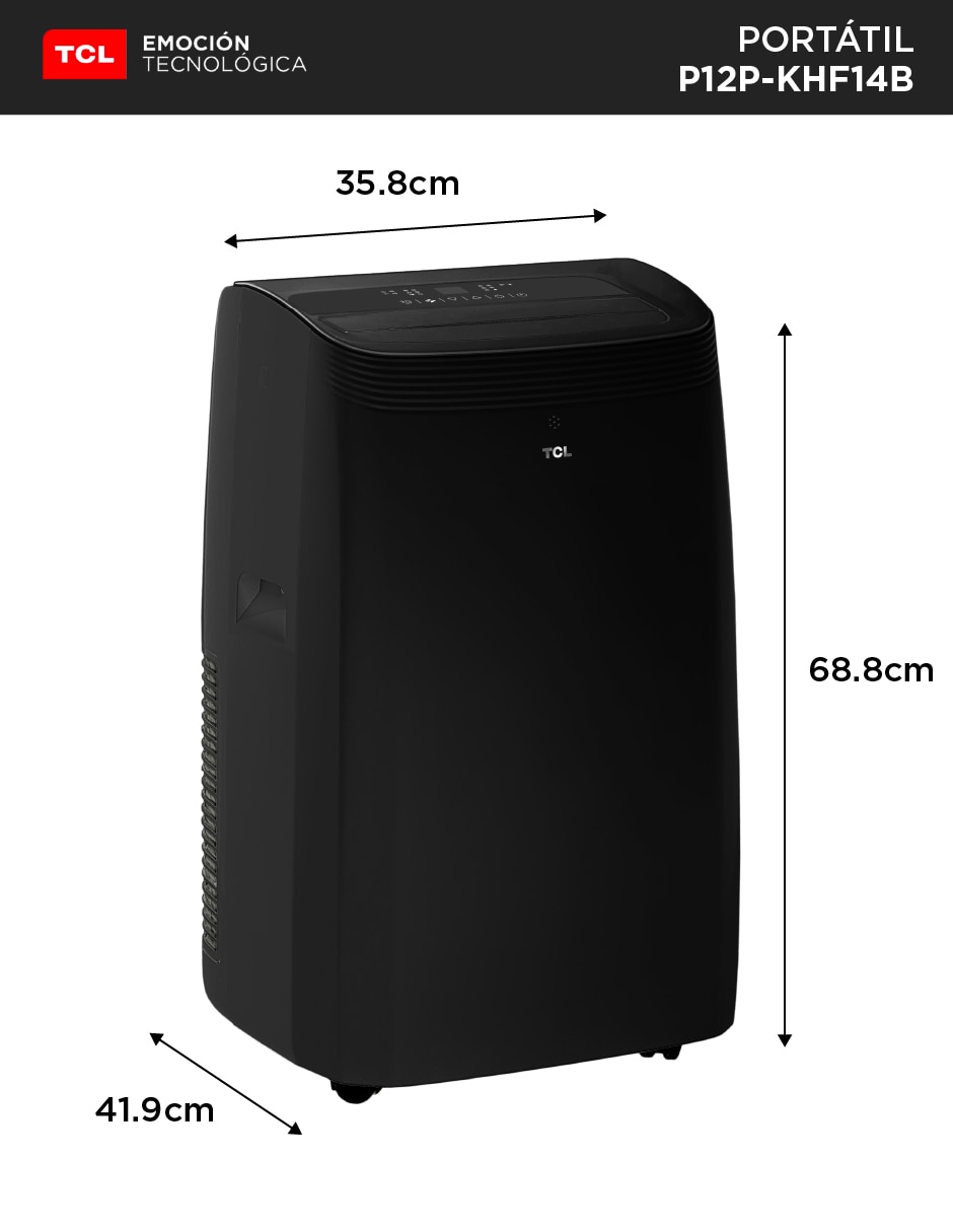 Aire acondicionado portátil frío y calor 12000 BTU P12PKHF14B 110 V 5