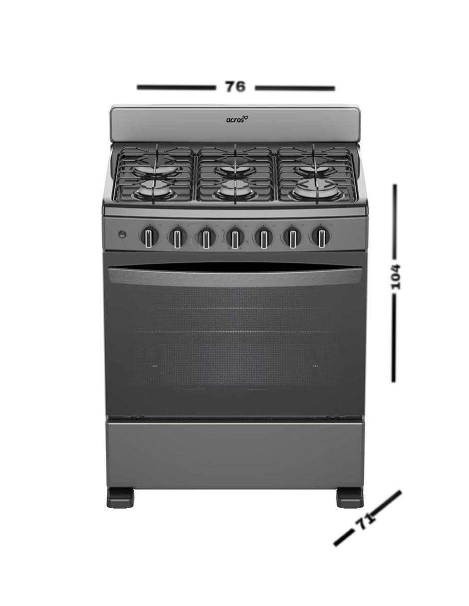 Estufa de piso a gas natural/lp 76 cm AFR2110G de 6 quemadores 3