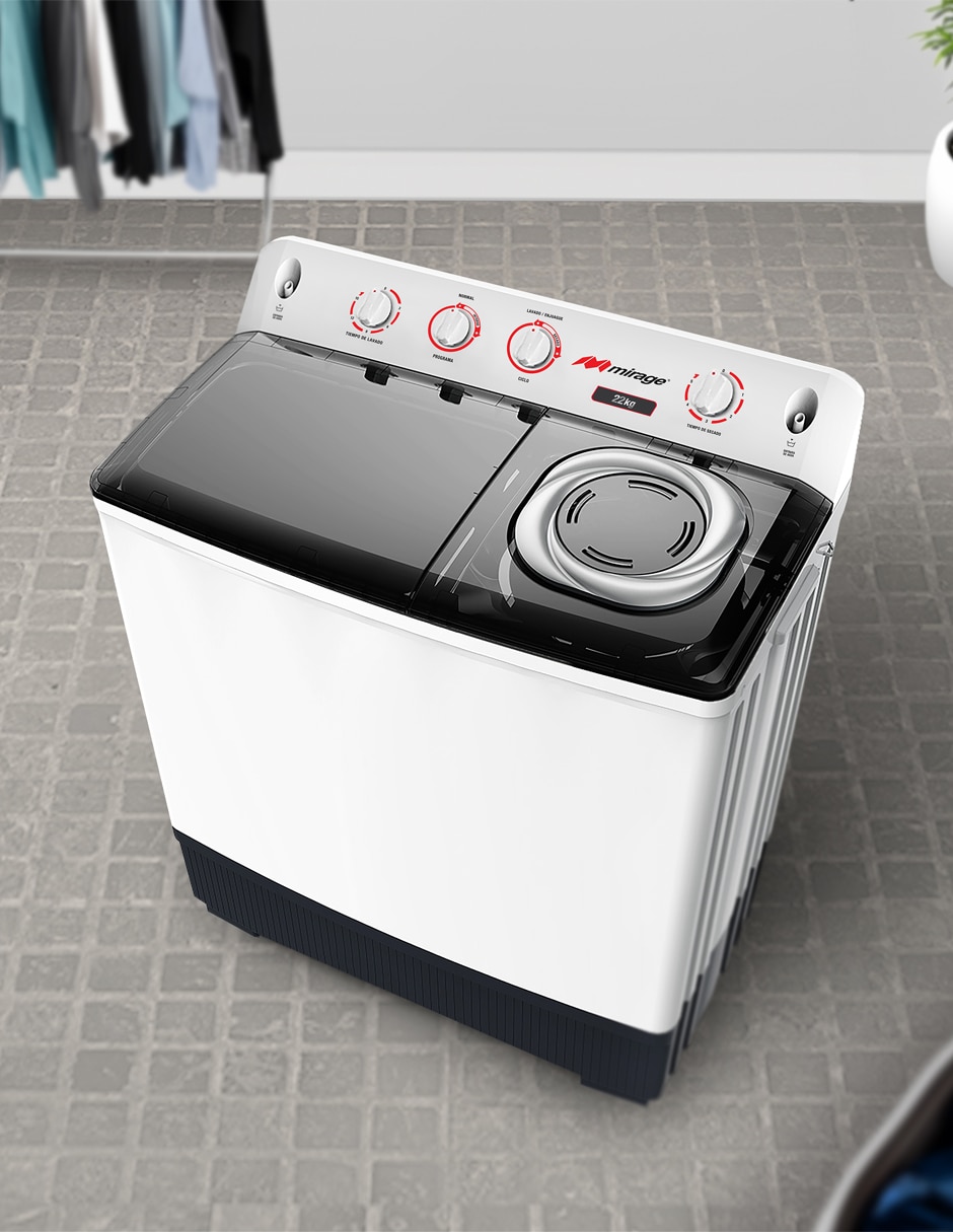 Lavadora doble tina 22 kg semiautomática carga superior LAV 5