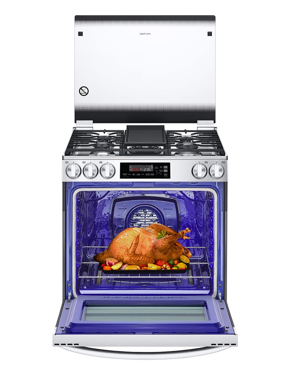 Estufa de piso a gas lp Lg 75.88 cm LRGL5844S de 5 quemadores