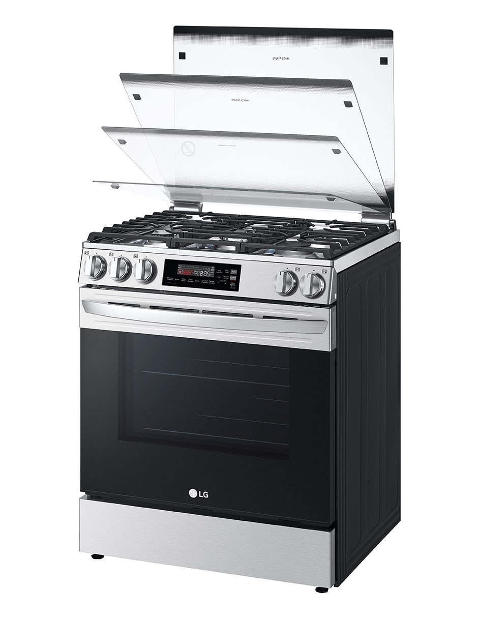 Estufa de piso a gas lp 75.88 cm LRGL5844S de 5 quemadores Estufa de piso a gas lp 75.88 cm LRGL5844S de 5 quemadores