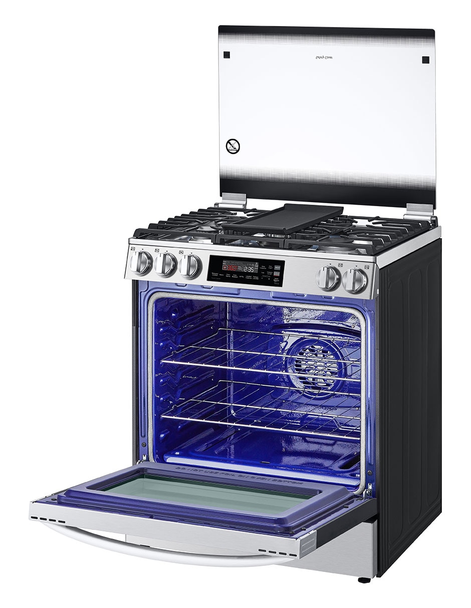 Estufa de piso a gas lp Lg 75.88 cm LRGL5844S de 5 quemadores
