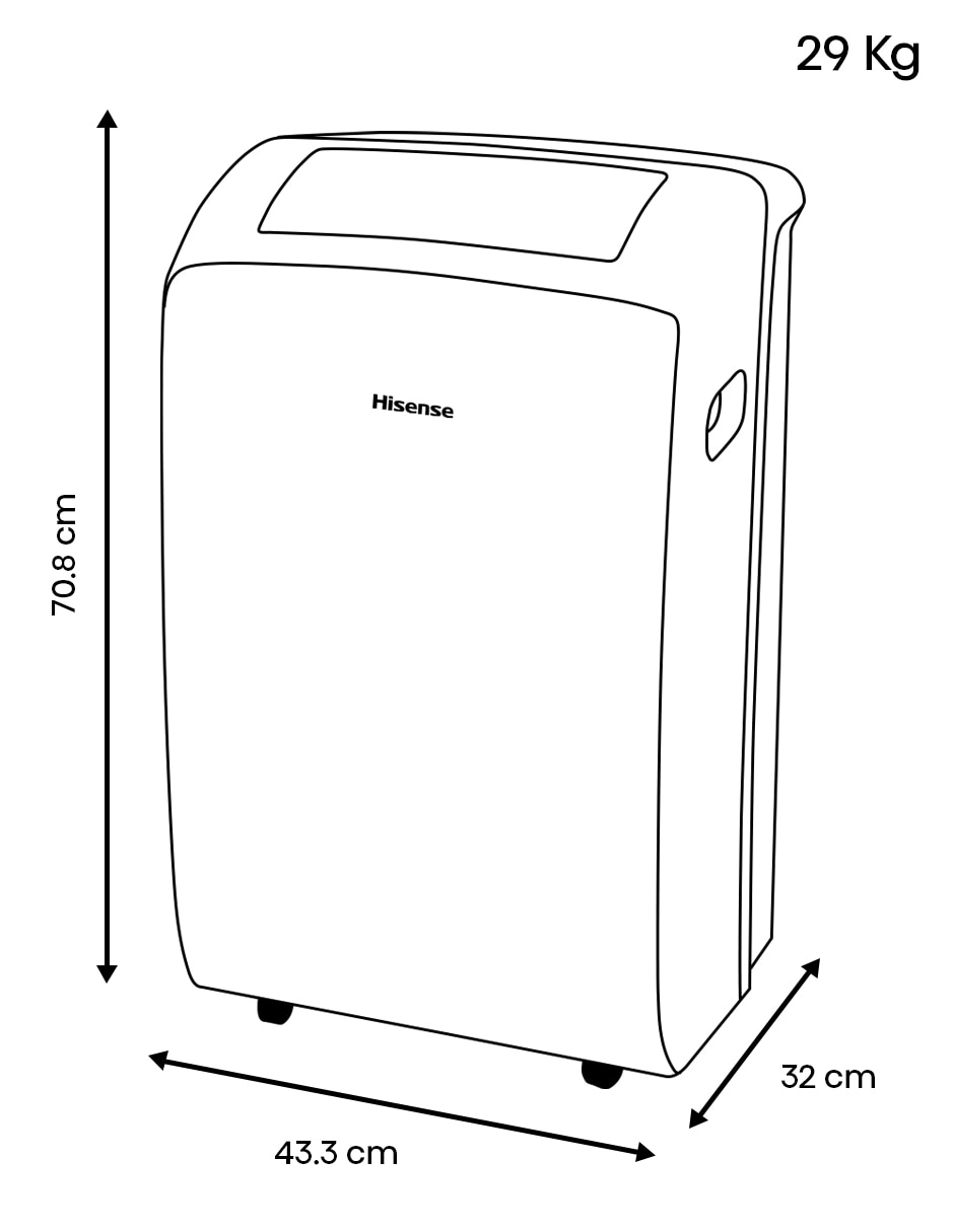 Aire acondicionado portátil Hisense frío 12000 BTU AP12CWN2 115 V