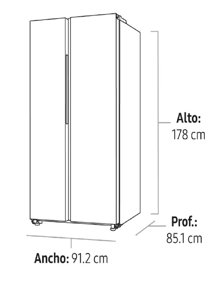 Refrigerador dúplex Samsung 28 pies cúbicos inverter y no frost y fábrica de hielo RS28T5B00B1/EM