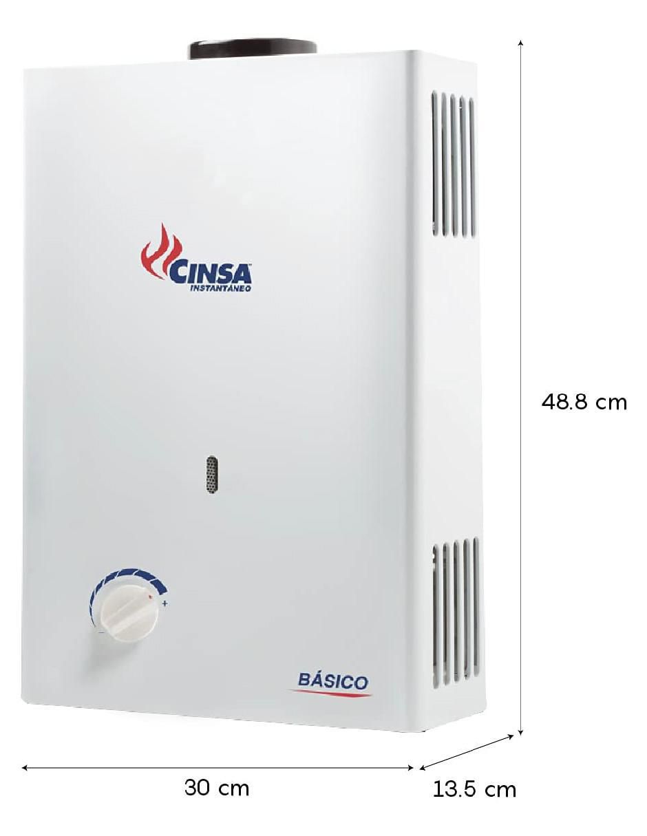 Calentador instantáneo Cinsa CIN-06E 6 L gas lp 3
