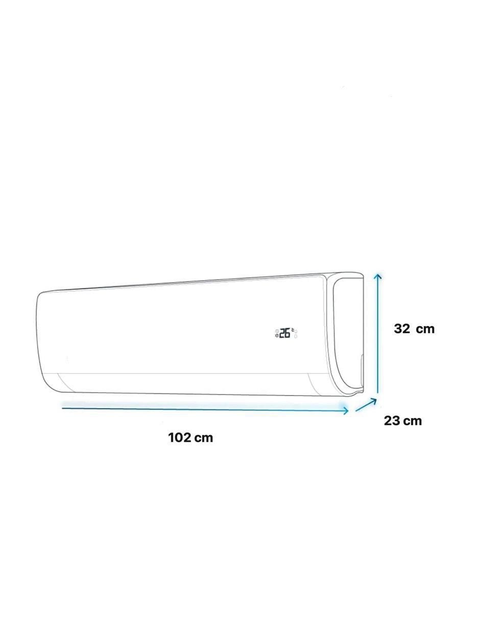 Aire acondicionado mini split inverter United Appliance Frío 24000 BTU UAWC24-DD3C2 220 V