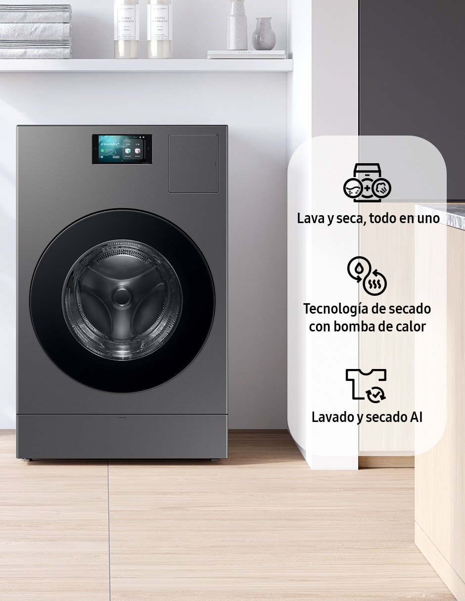 Lavasecadora Samsung eléctrica 26 kg 15 kg WD26DB8995BZAX