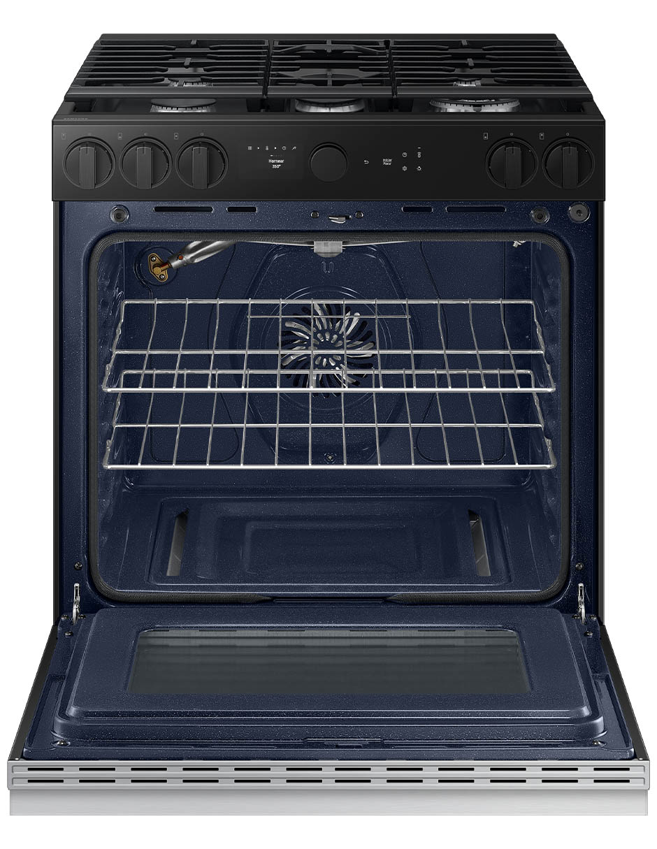 Estufa de piso a gas lp Bespoke 76.1 cm NSG6DG8700SRAX de 5 quemadores 2