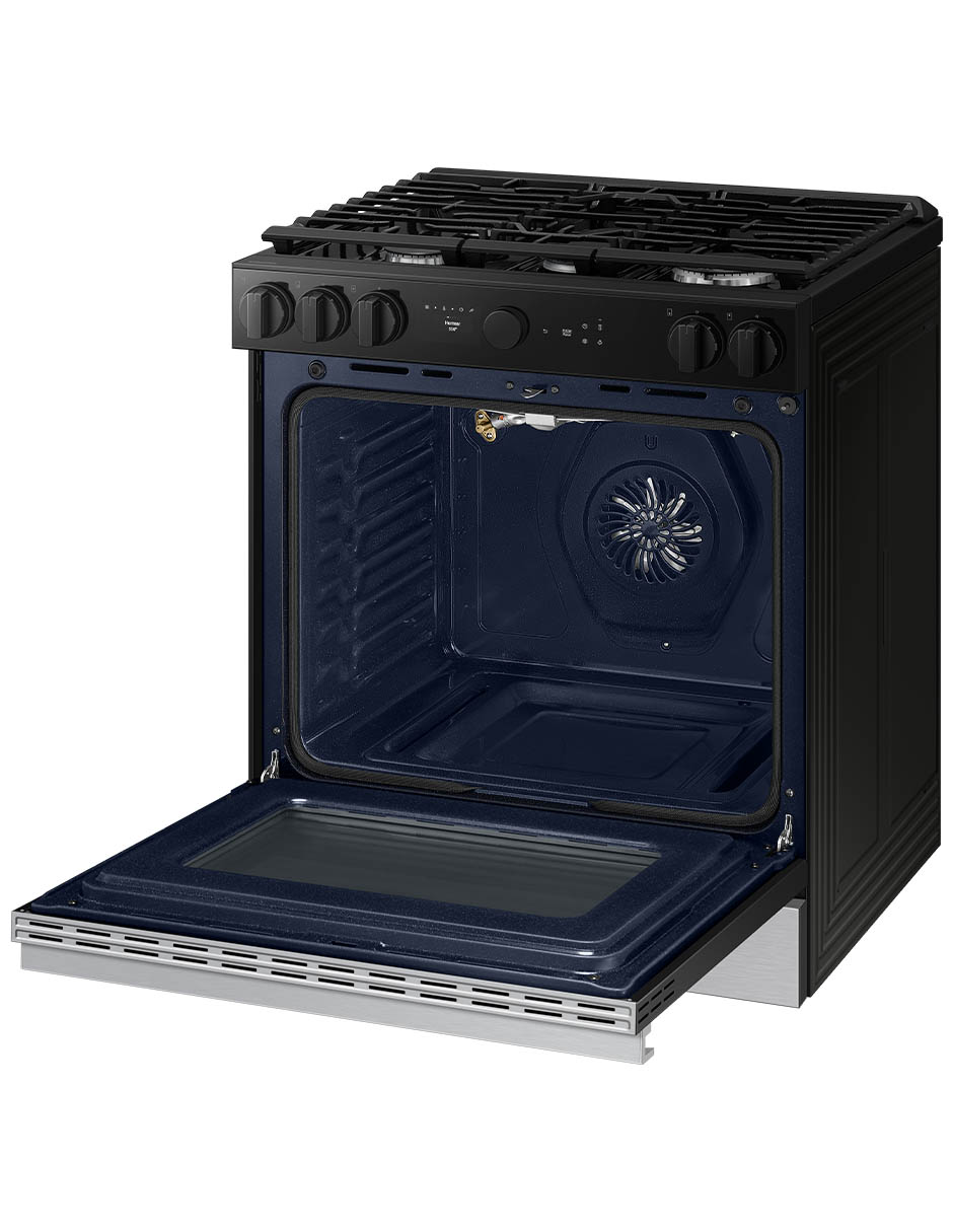 Estufa de piso a gas lp Bespoke 76.1 cm NSG6DG8700SRAX de 5 quemadores 6