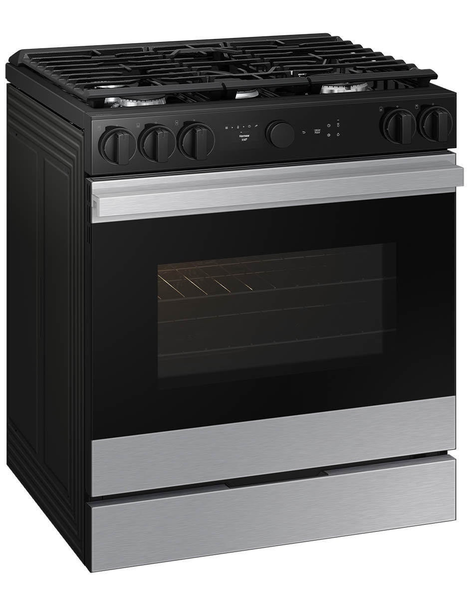 Estufa de piso a gas lp Bespoke 76.1 cm NSG6DG8700SRAX de 5 quemadores 7
