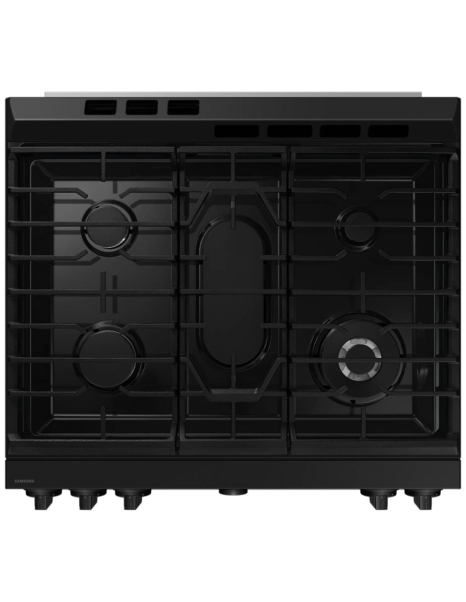 Estufa de piso a gas lp Bespoke 76.1 cm NSG6DG8700SRAX de 5 quemadores 8