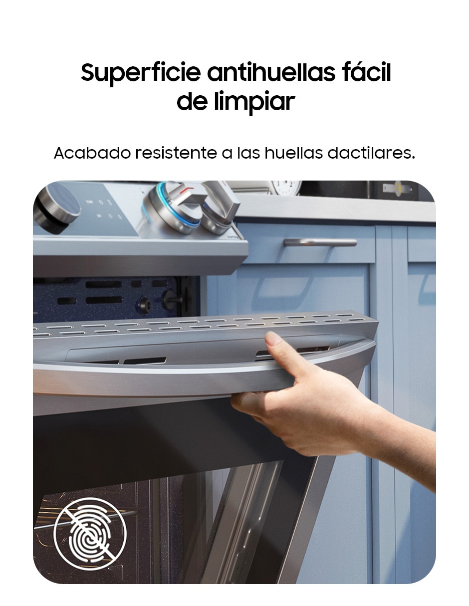 Estufa de piso a gas lp Bespoke 76.1 cm NSG6DG8700SRAX de 5 quemadores 9